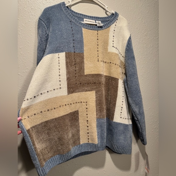 Alfred Dunner Colorblock Knit Sweater NWT 2X - Picture 4 of 7